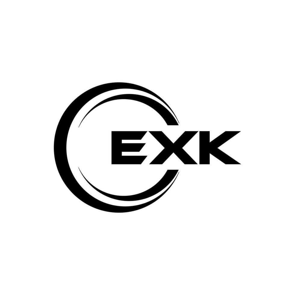 exk brev logotyp design, inspiration för en unik identitet. modern elegans och kreativ design. vattenmärke din Framgång med de slående detta logotyp. vektor