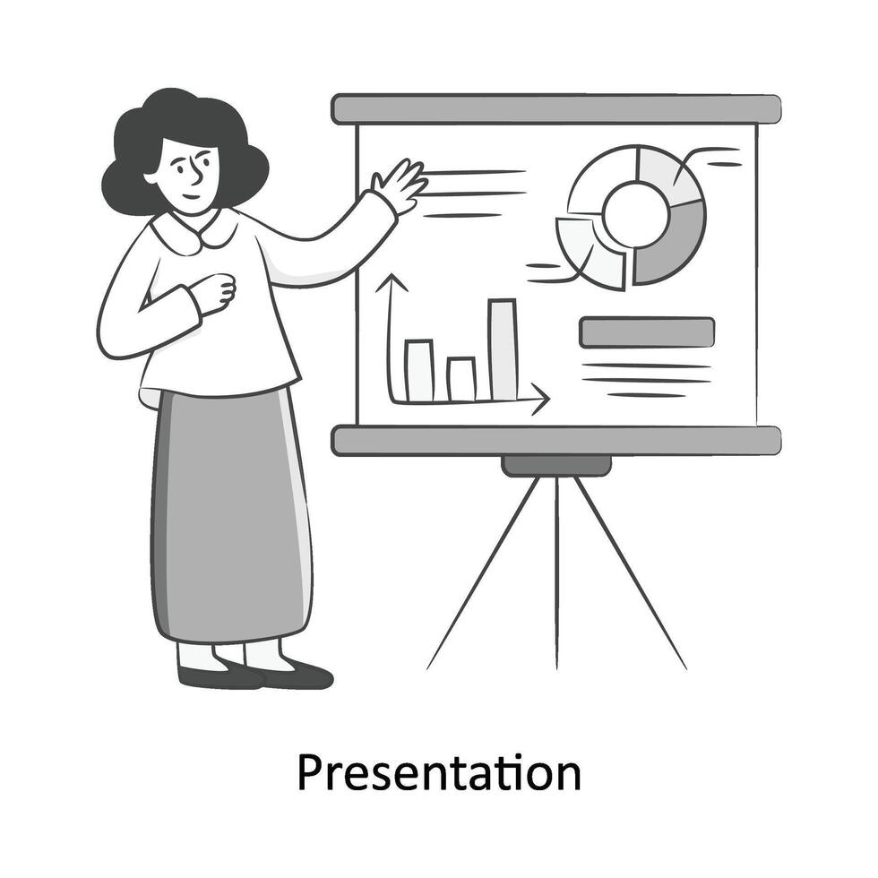 presentation platt stil design vektor illustration. stock illustration