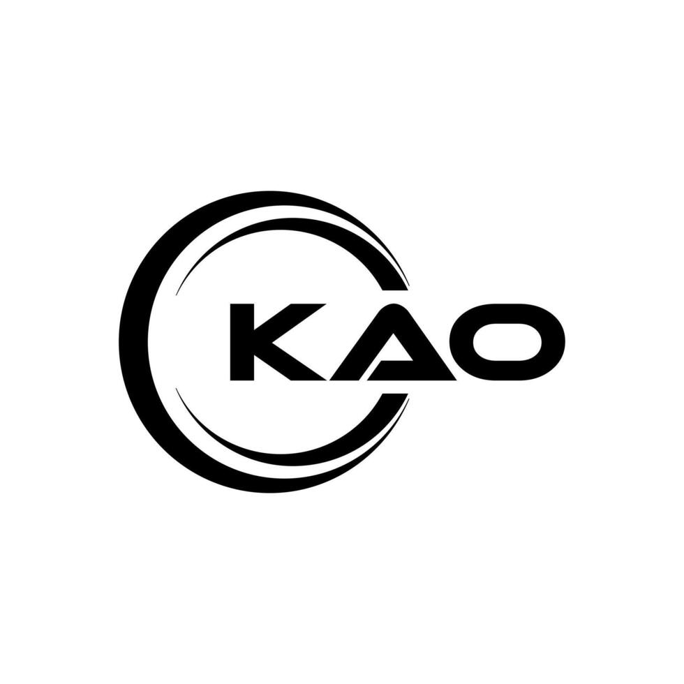 kao Brief Logo Design, Inspiration zum ein einzigartig Identität. modern Eleganz und kreativ Design. Wasserzeichen Ihre Erfolg mit das auffällig diese Logo. vektor