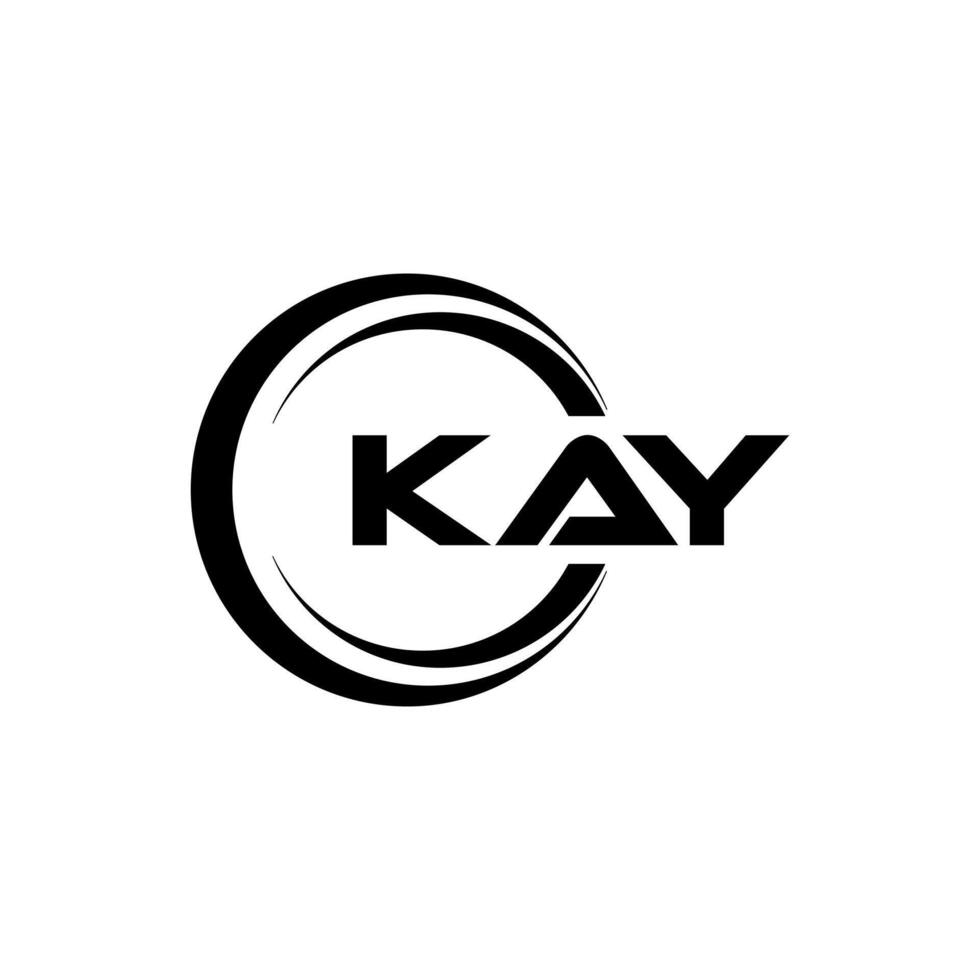 kay brev logotyp design, inspiration för en unik identitet. modern elegans och kreativ design. vattenmärke din Framgång med de slående detta logotyp. vektor