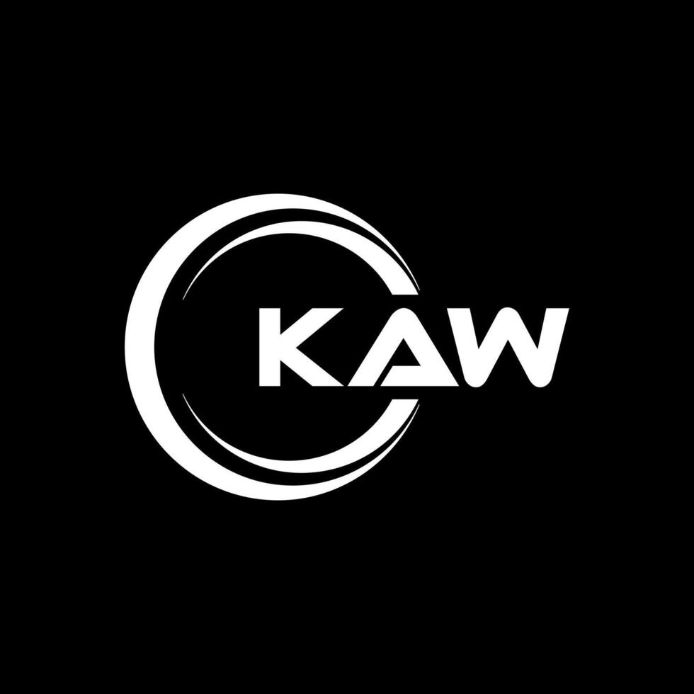 kaw brev logotyp design, inspiration för en unik identitet. modern elegans och kreativ design. vattenmärke din Framgång med de slående detta logotyp. vektor