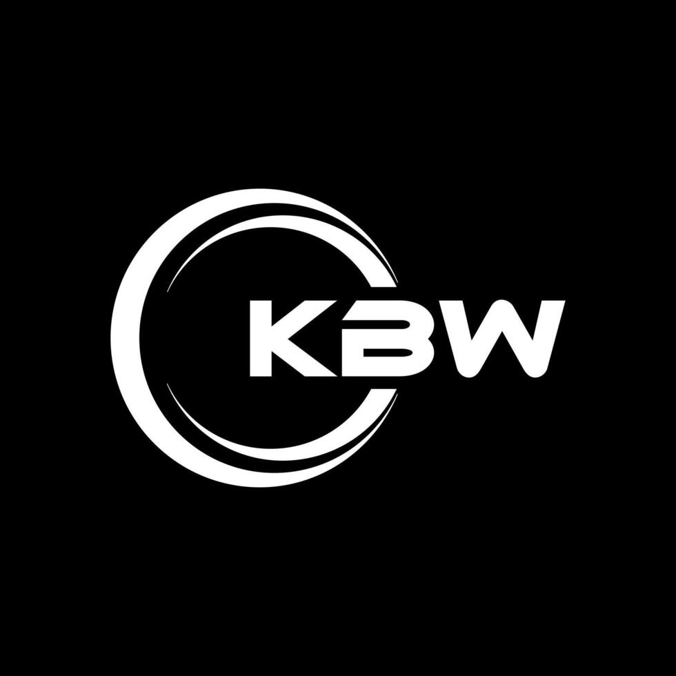 kbw brev logotyp design, inspiration för en unik identitet. modern elegans och kreativ design. vattenmärke din Framgång med de slående detta logotyp. vektor