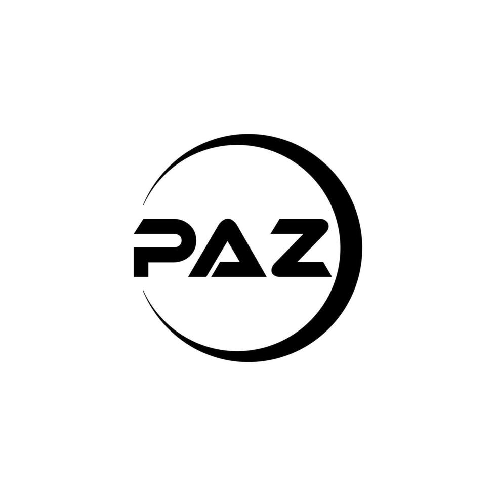 paz brev logotyp design, inspiration för en unik identitet. modern elegans och kreativ design. vattenmärke din Framgång med de slående detta logotyp. vektor
