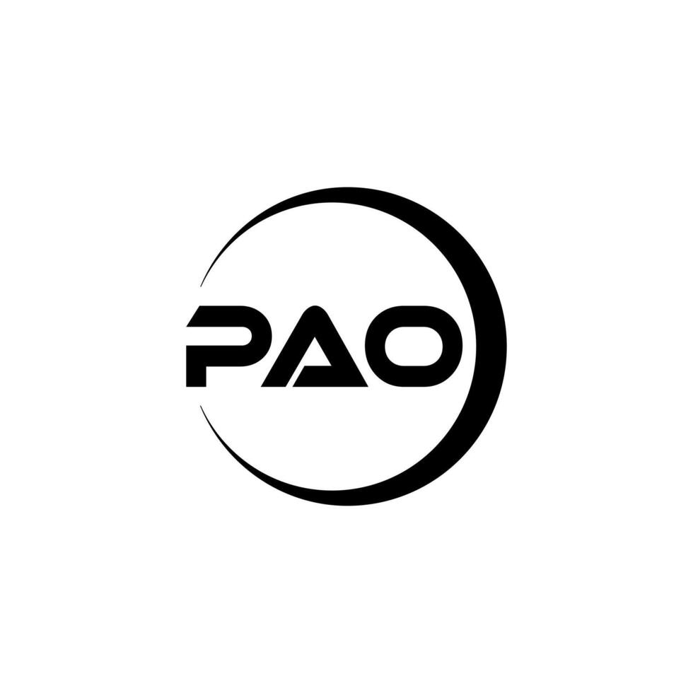 pao Brief Logo Design, Inspiration zum ein einzigartig Identität. modern Eleganz und kreativ Design. Wasserzeichen Ihre Erfolg mit das auffällig diese Logo. vektor