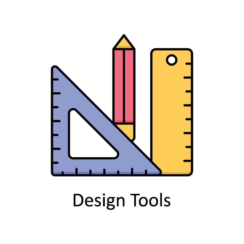 Design Werkzeuge Vektor gefüllt Gliederung Symbol Design Illustration. Herstellung Einheiten Symbol auf Weiß Hintergrund eps 10 Datei
