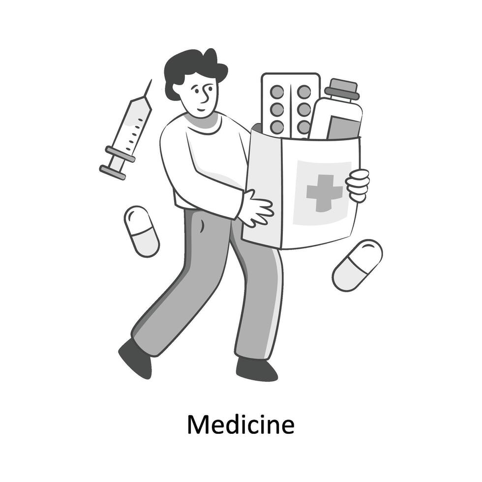 medicin platt stil design vektor illustration. stock illustration