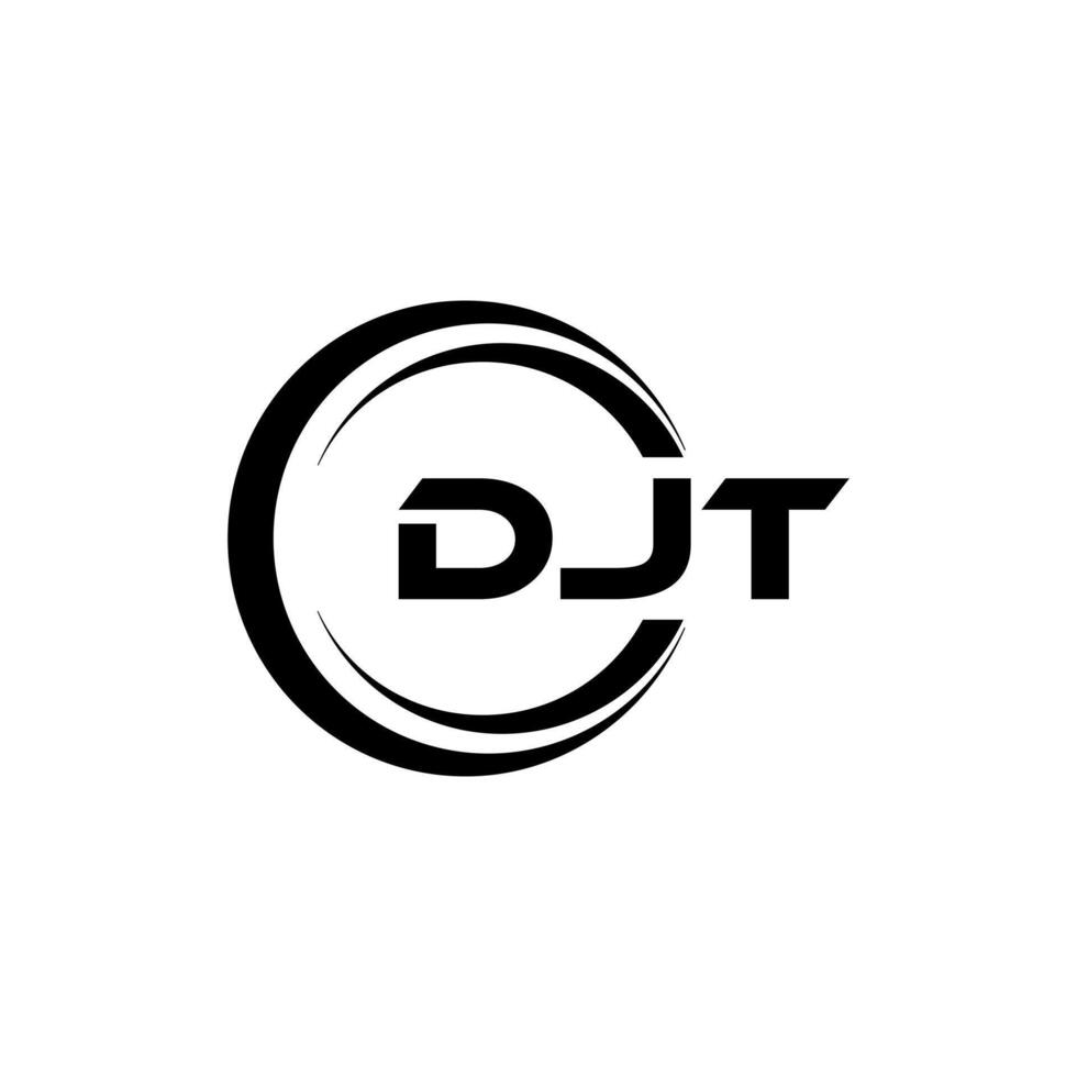 djt Brief Logo Design, Inspiration zum ein einzigartig Identität. modern Eleganz und kreativ Design. Wasserzeichen Ihre Erfolg mit das auffällig diese Logo. vektor