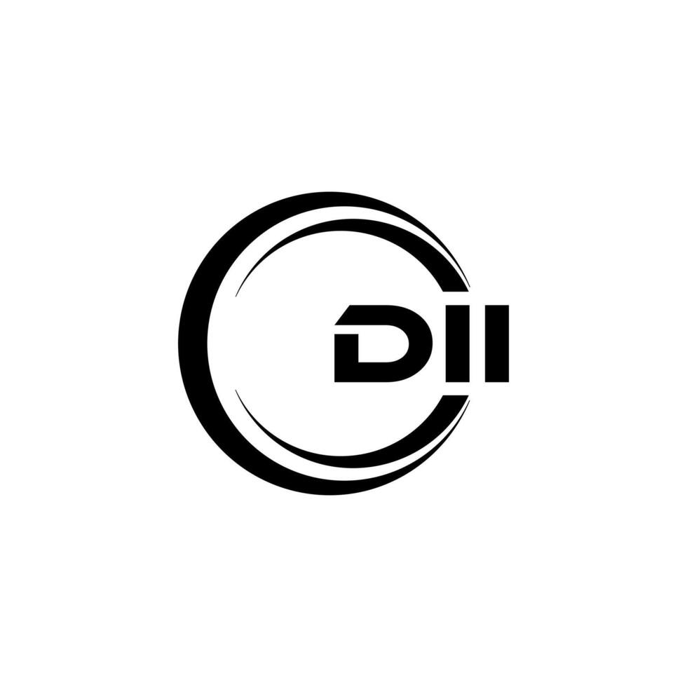 dii Brief Logo Design, Inspiration zum ein einzigartig Identität. modern Eleganz und kreativ Design. Wasserzeichen Ihre Erfolg mit das auffällig diese Logo. vektor