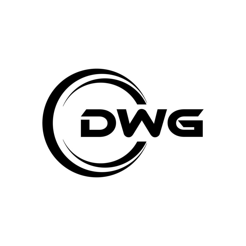 dwg Brief Logo Design, Inspiration zum ein einzigartig Identität. modern Eleganz und kreativ Design. Wasserzeichen Ihre Erfolg mit das auffällig diese Logo. vektor