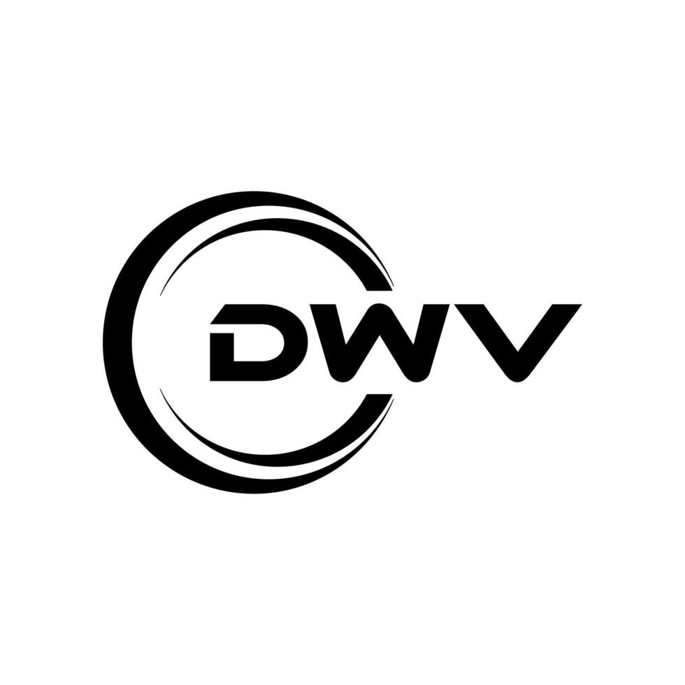 dwv brev logotyp design, inspiration för en unik identitet. modern elegans och kreativ design. vattenmärke din Framgång med de slående detta logotyp. vektor