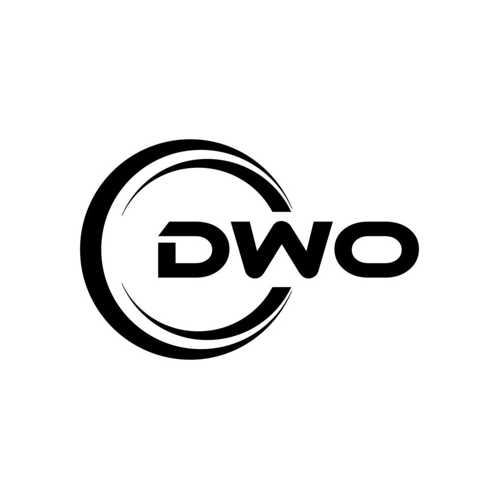 dwo brev logotyp design, inspiration för en unik identitet. modern elegans och kreativ design. vattenmärke din Framgång med de slående detta logotyp. vektor