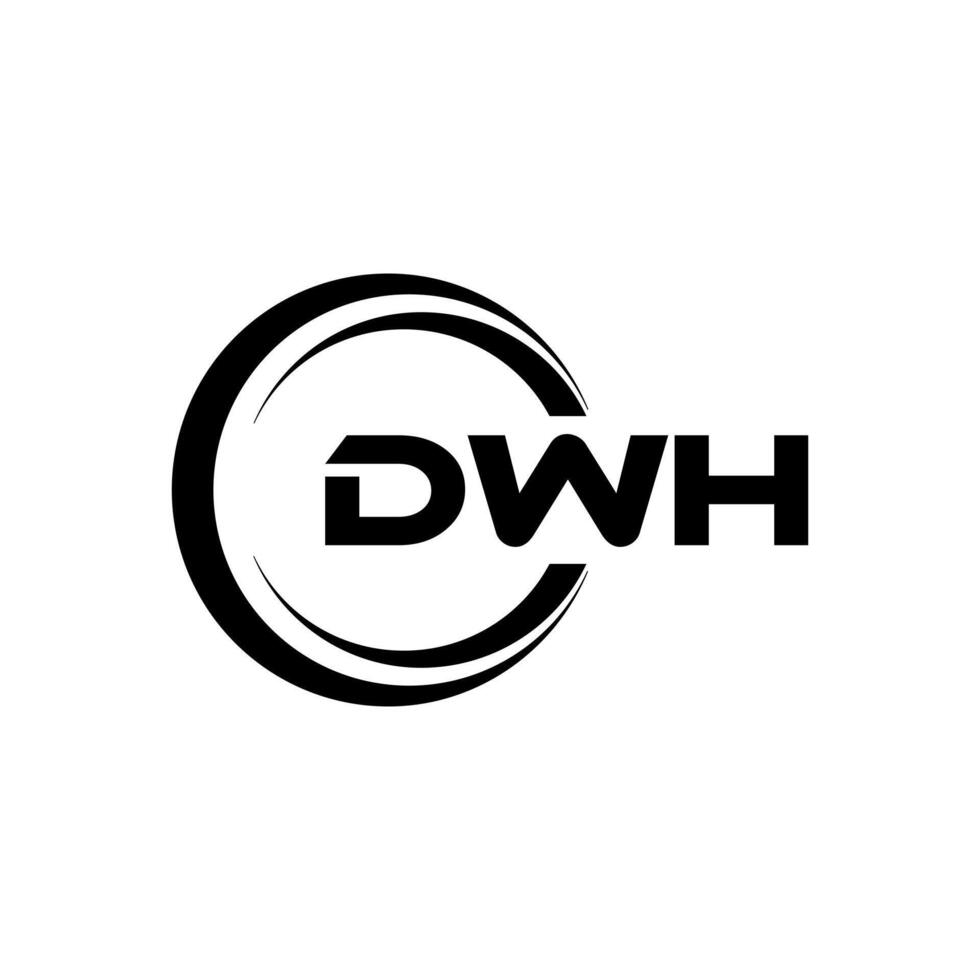 dwh Brief Logo Design, Inspiration zum ein einzigartig Identität. modern Eleganz und kreativ Design. Wasserzeichen Ihre Erfolg mit das auffällig diese Logo. vektor