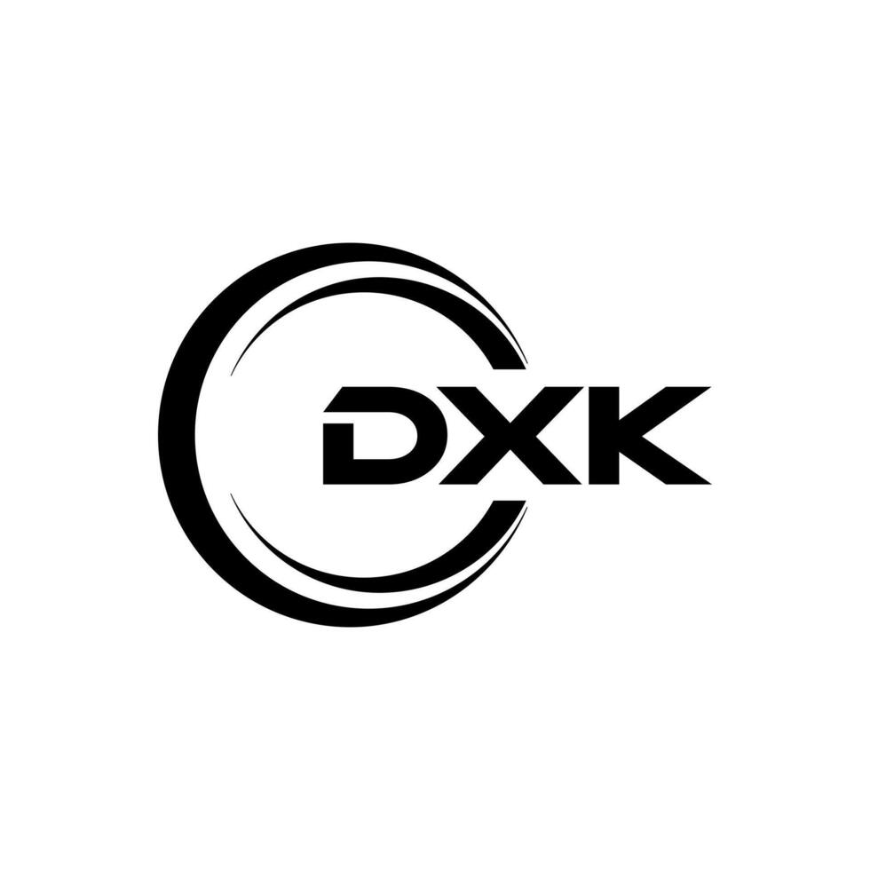 dxk Brief Logo Design, Inspiration zum ein einzigartig Identität. modern Eleganz und kreativ Design. Wasserzeichen Ihre Erfolg mit das auffällig diese Logo. vektor