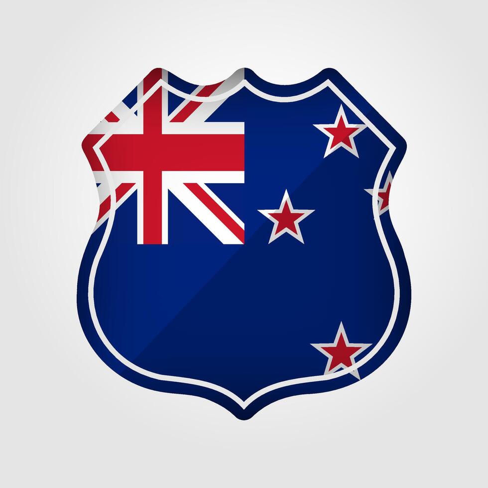 Neu Neuseeland Flagge Straße Zeichen Illustration vektor