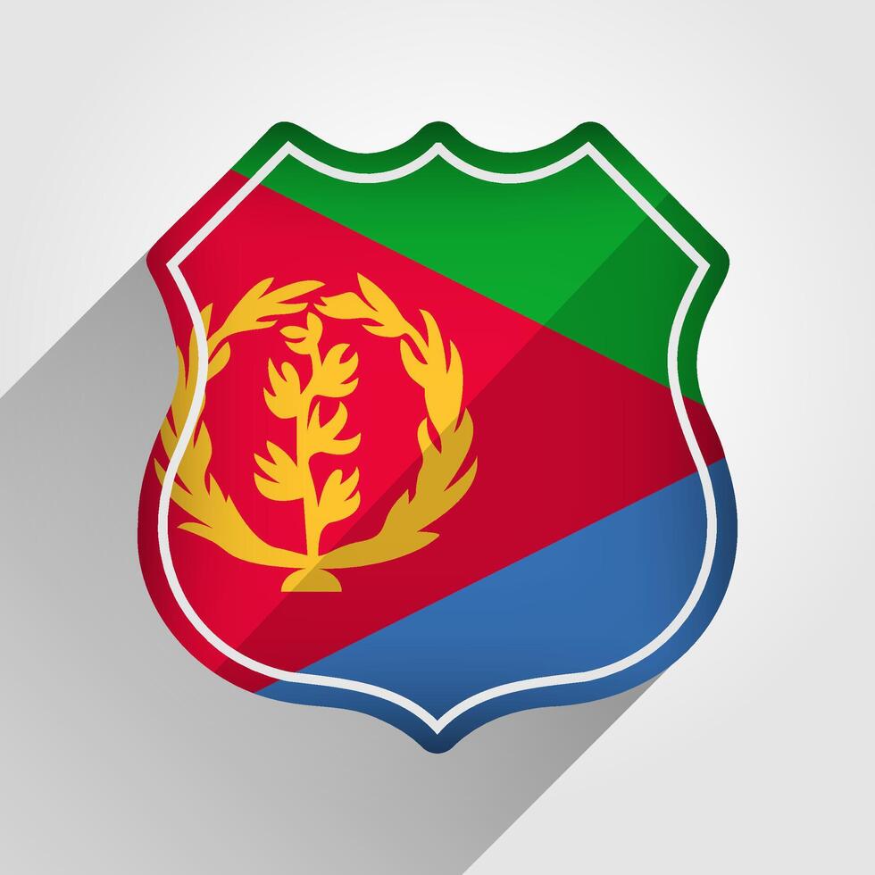 eritrea flagga väg tecken illustration vektor