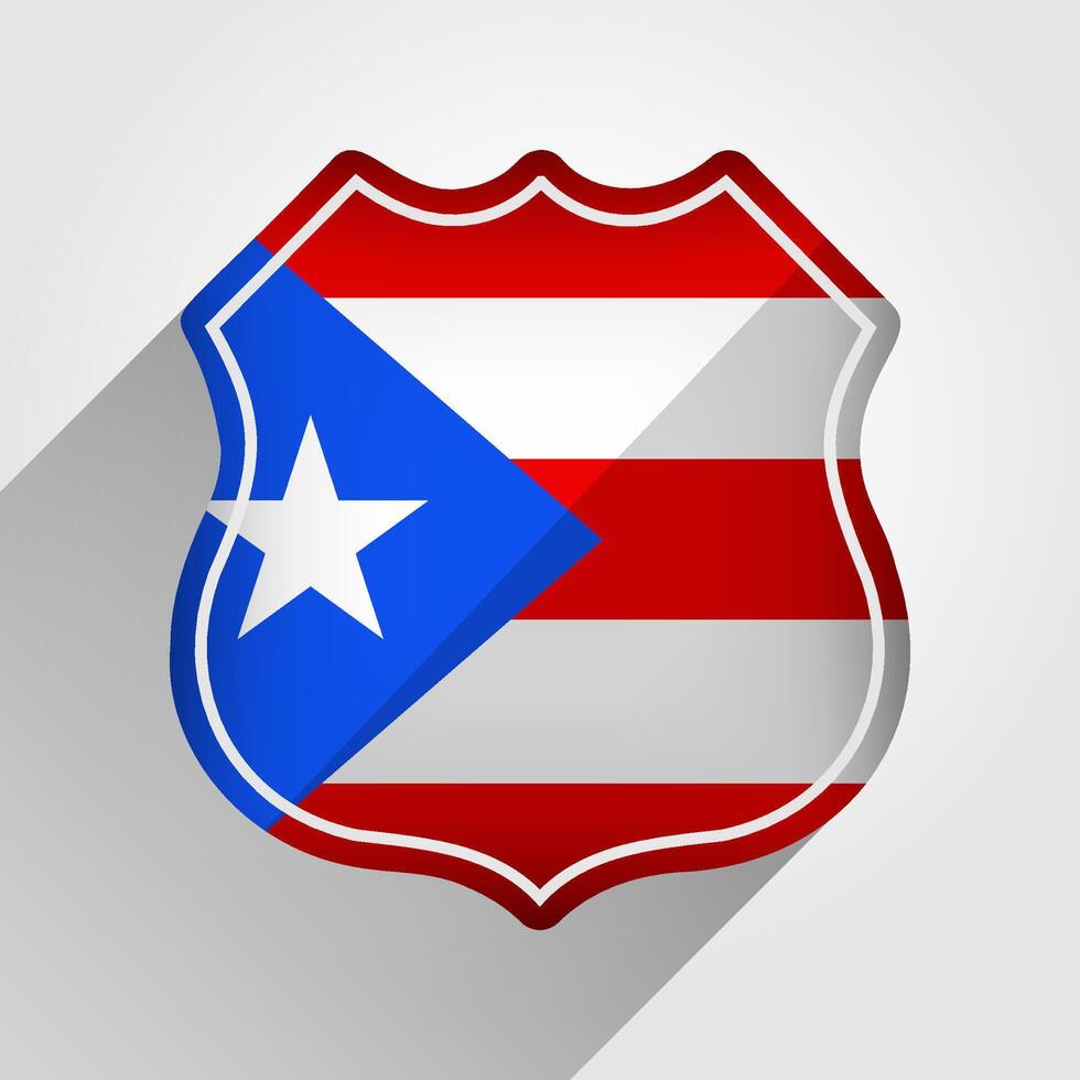 puerto rico Flagge Straße Zeichen Illustration vektor