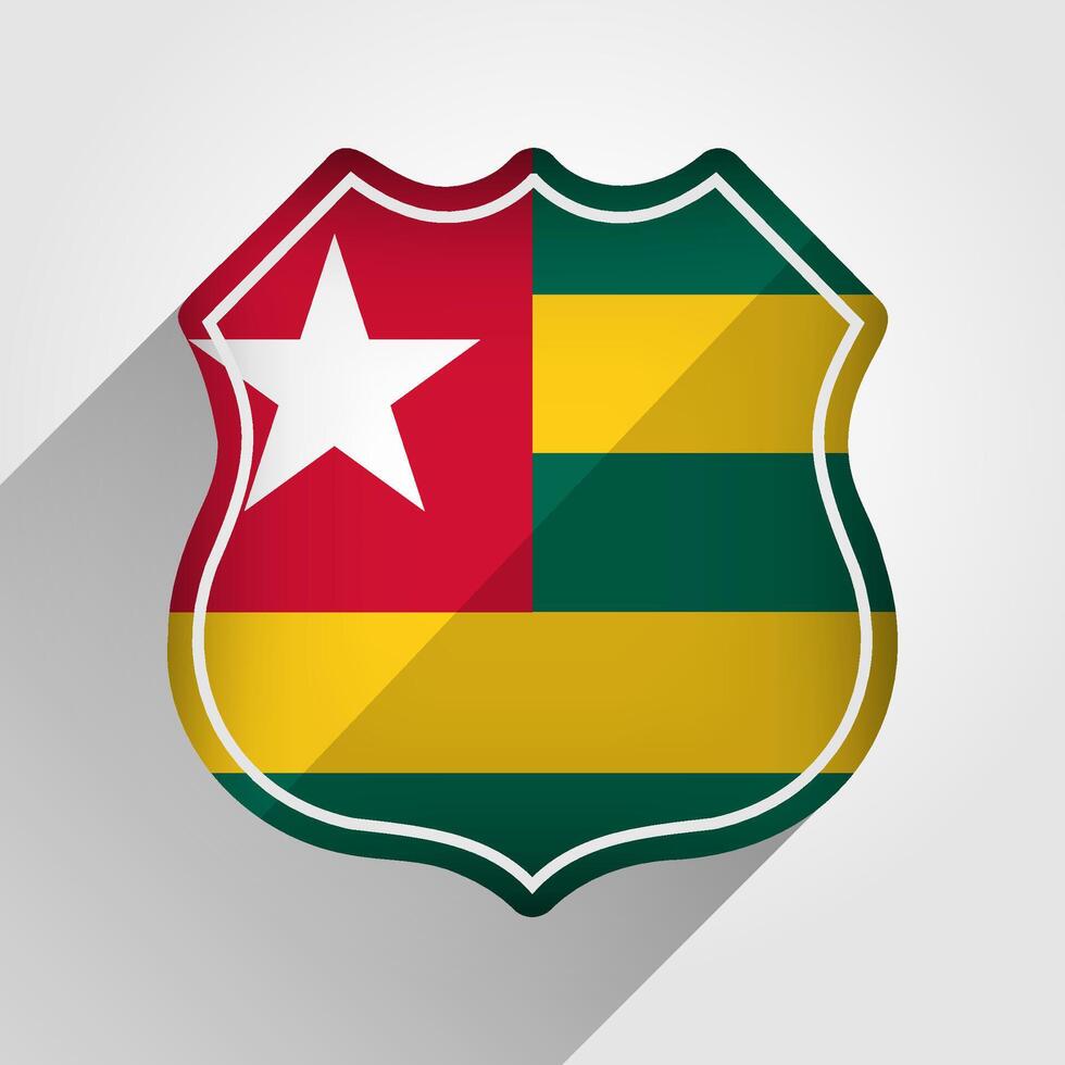 Togo flagga väg tecken illustration vektor