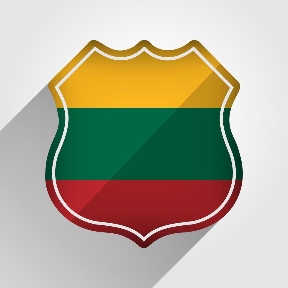 litauen flagga väg tecken illustration vektor