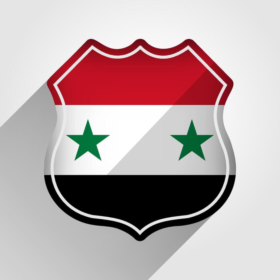 syrien flagga väg tecken illustration vektor