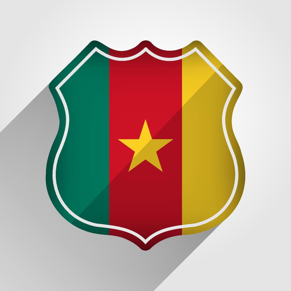 cameroon flagga väg tecken illustration vektor