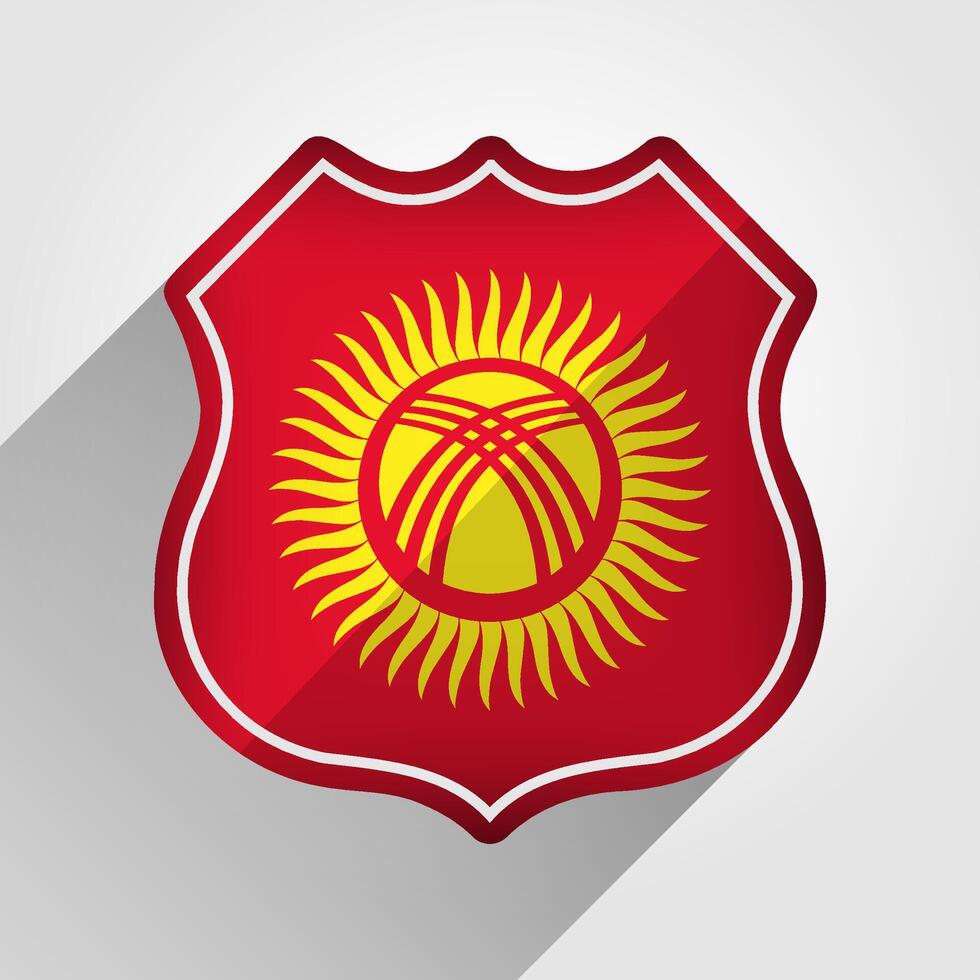 kyrgyzstan flagga väg tecken illustration vektor