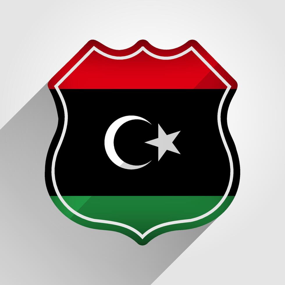 Libyen Flagge Straße Zeichen Illustration vektor