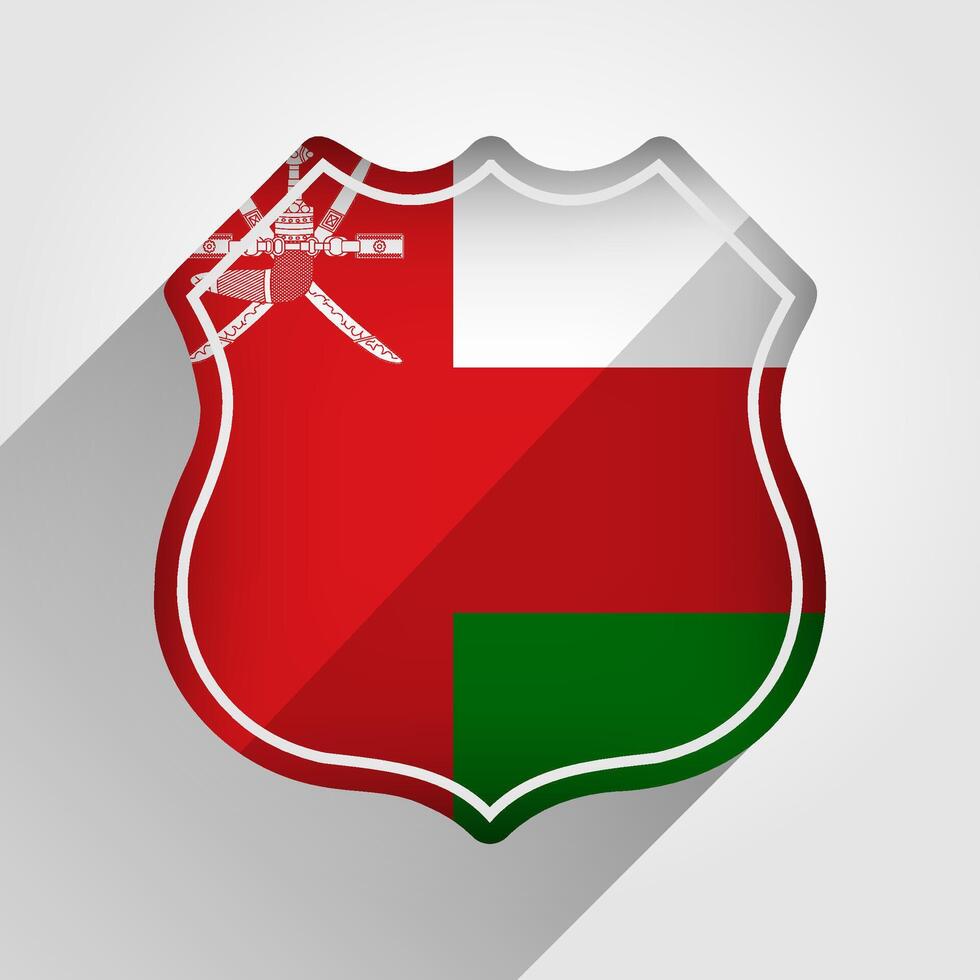 Oman Flagge Straße Zeichen Illustration vektor