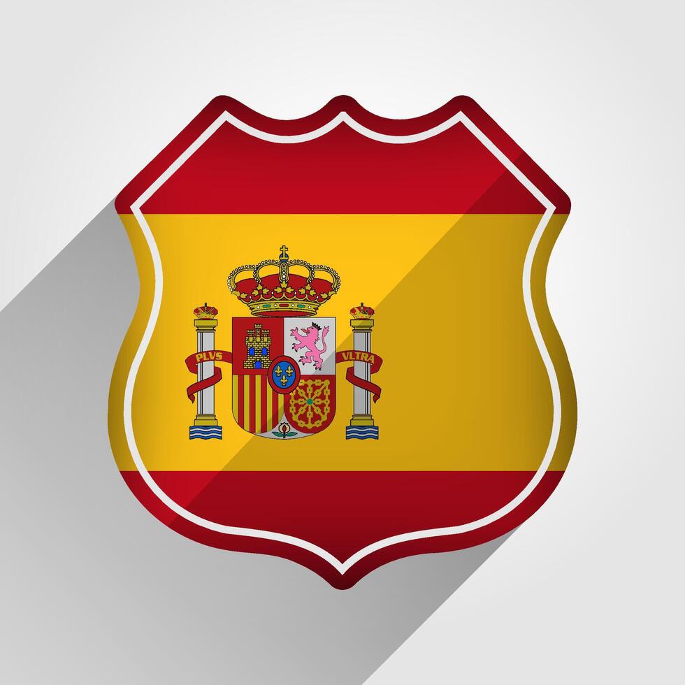 Spanien Flagge Straße Zeichen Illustration vektor