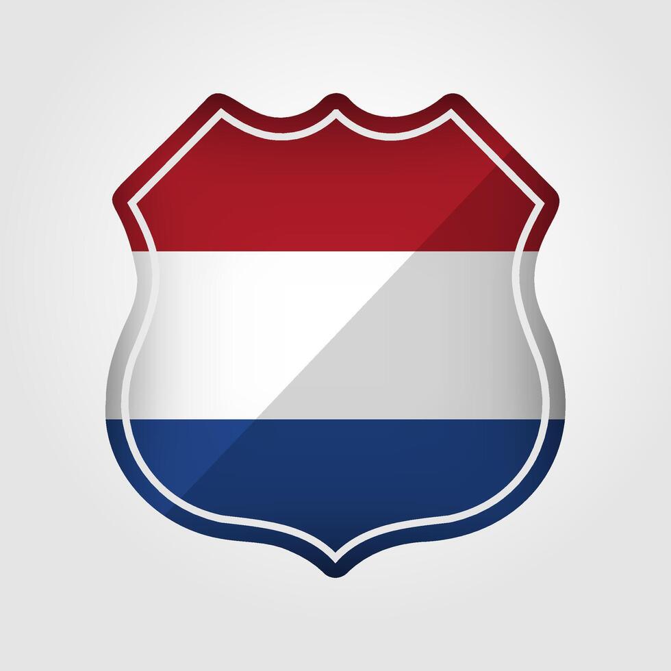 nederländerna flagga väg tecken illustration vektor