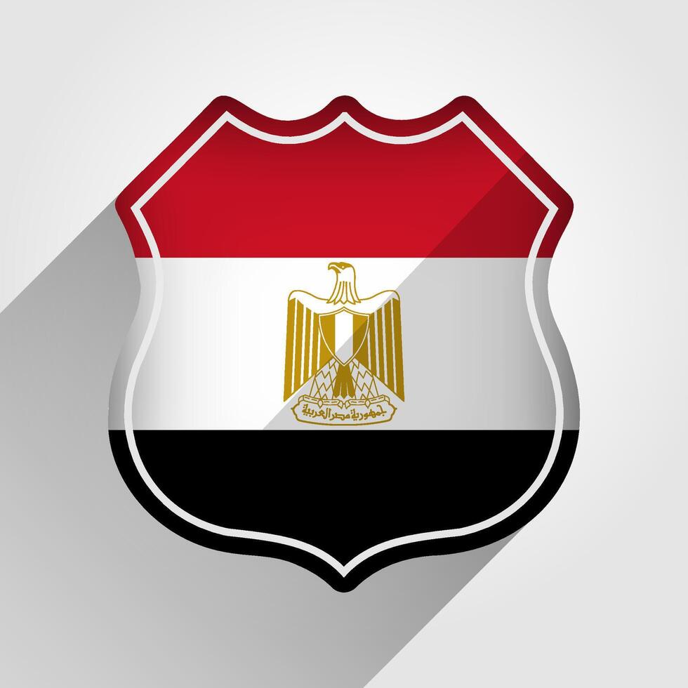 egypten flagga väg tecken illustration vektor