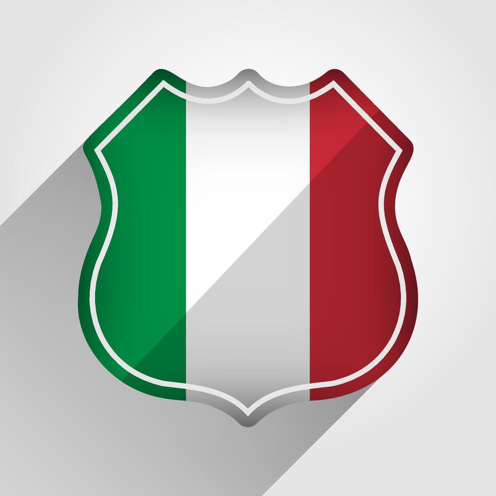 Italien flagga väg tecken illustration vektor