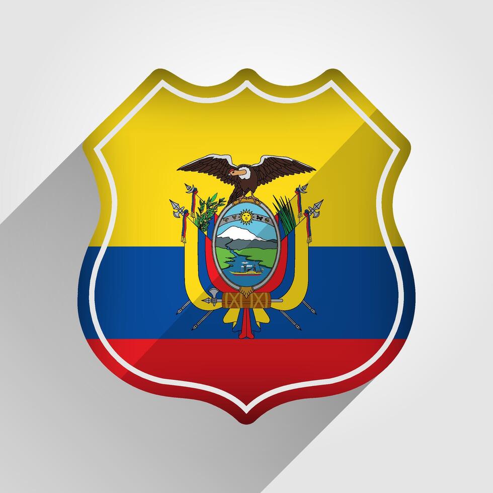 Ecuador Flagge Straße Zeichen Illustration vektor