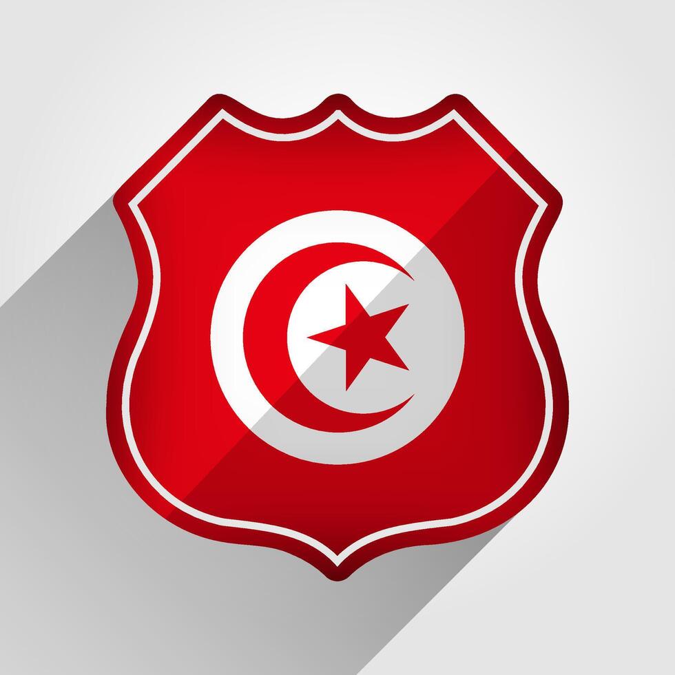 tunisien flagga väg tecken illustration vektor