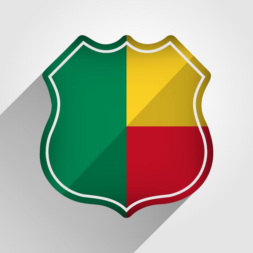 Benin Flagge Straße Zeichen Illustration vektor