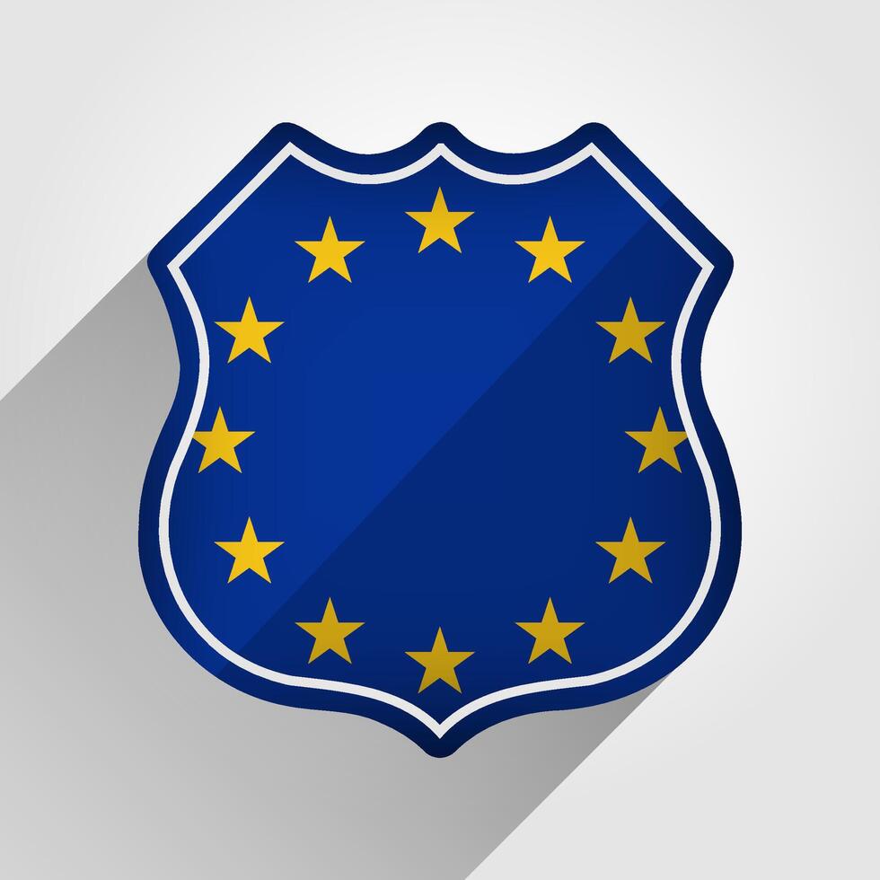 europäisch Union Flagge Straße Zeichen Illustration vektor