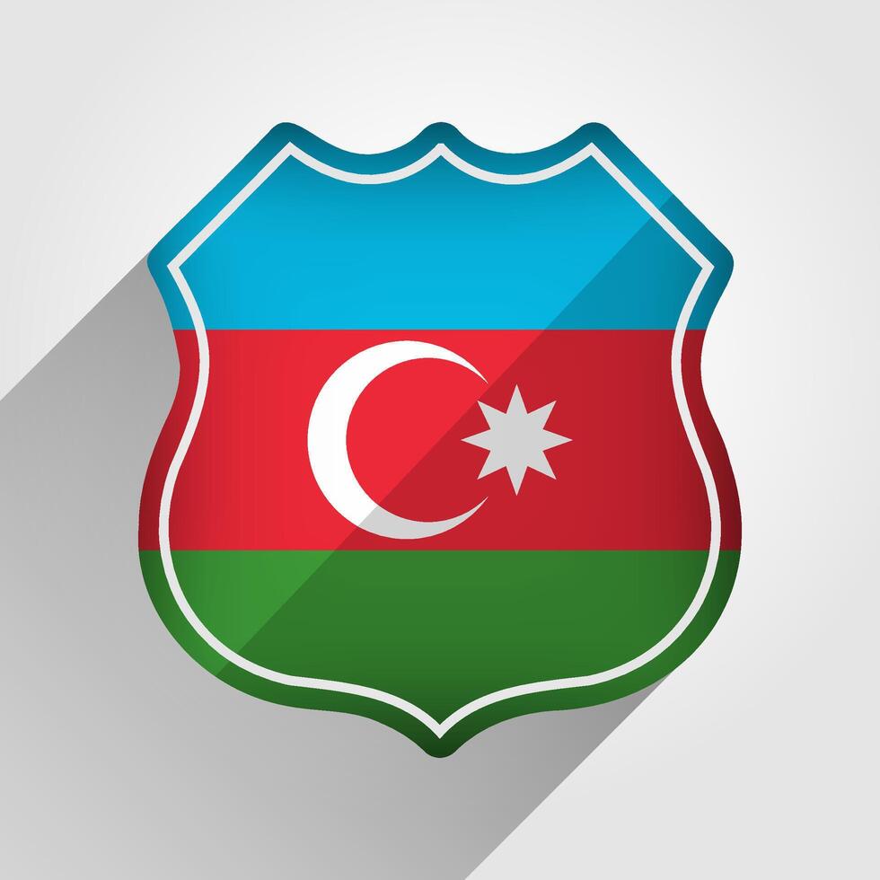 azerbaijan flagga väg tecken illustration vektor