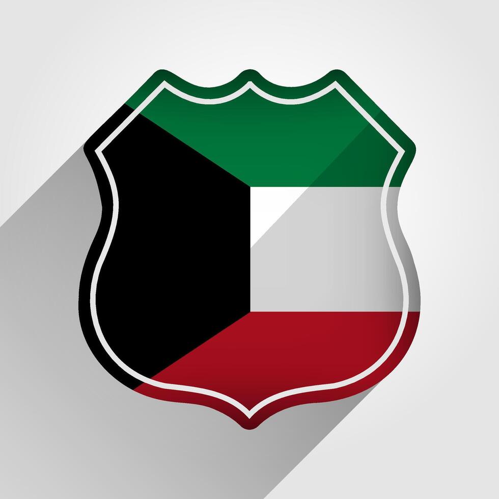 kuwait flagga väg tecken illustration vektor