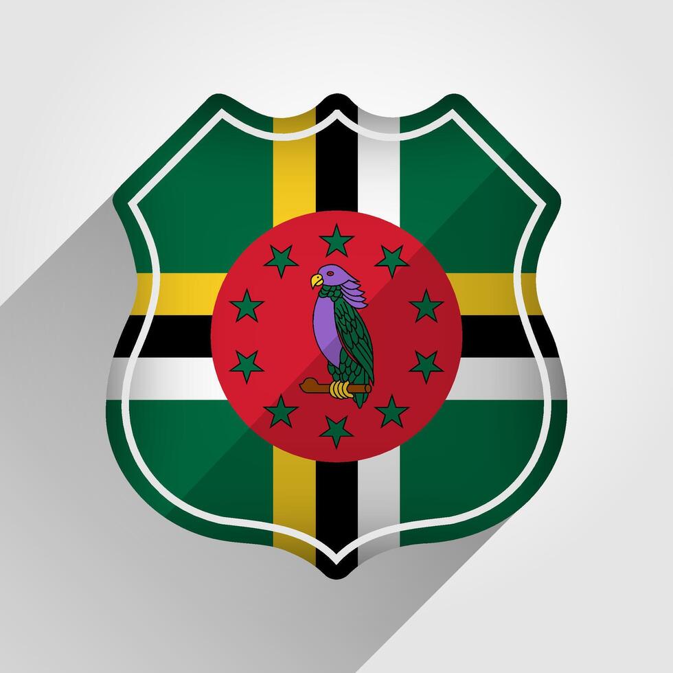 Dominica Flagge Straße Zeichen Illustration vektor