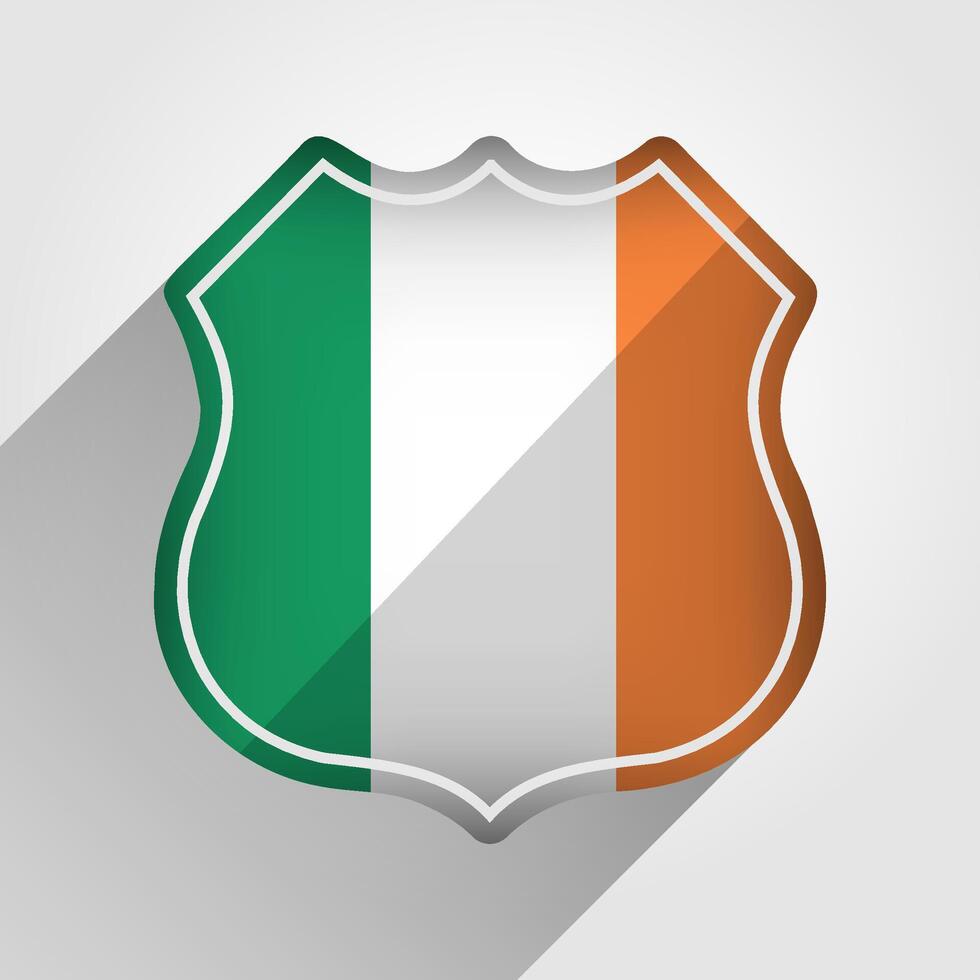 irland flagga väg tecken illustration vektor