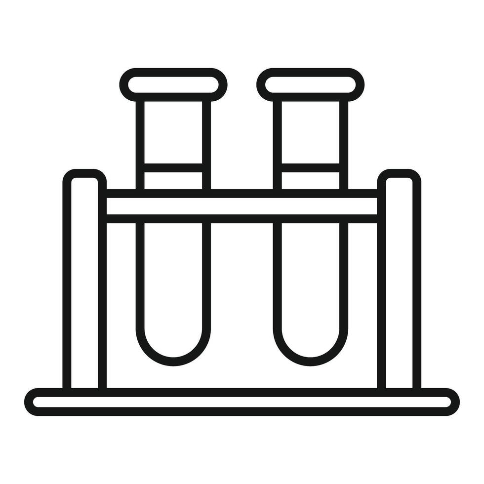 Prüfung Röhren Stand Symbol Gliederung Vektor. System Schild vektor