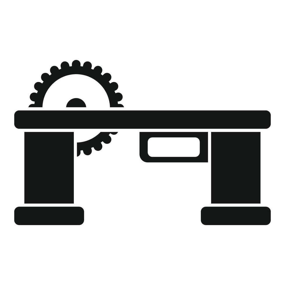 cnc Werkzeug Maschine Symbol einfach Vektor. Design Blitz Center vektor