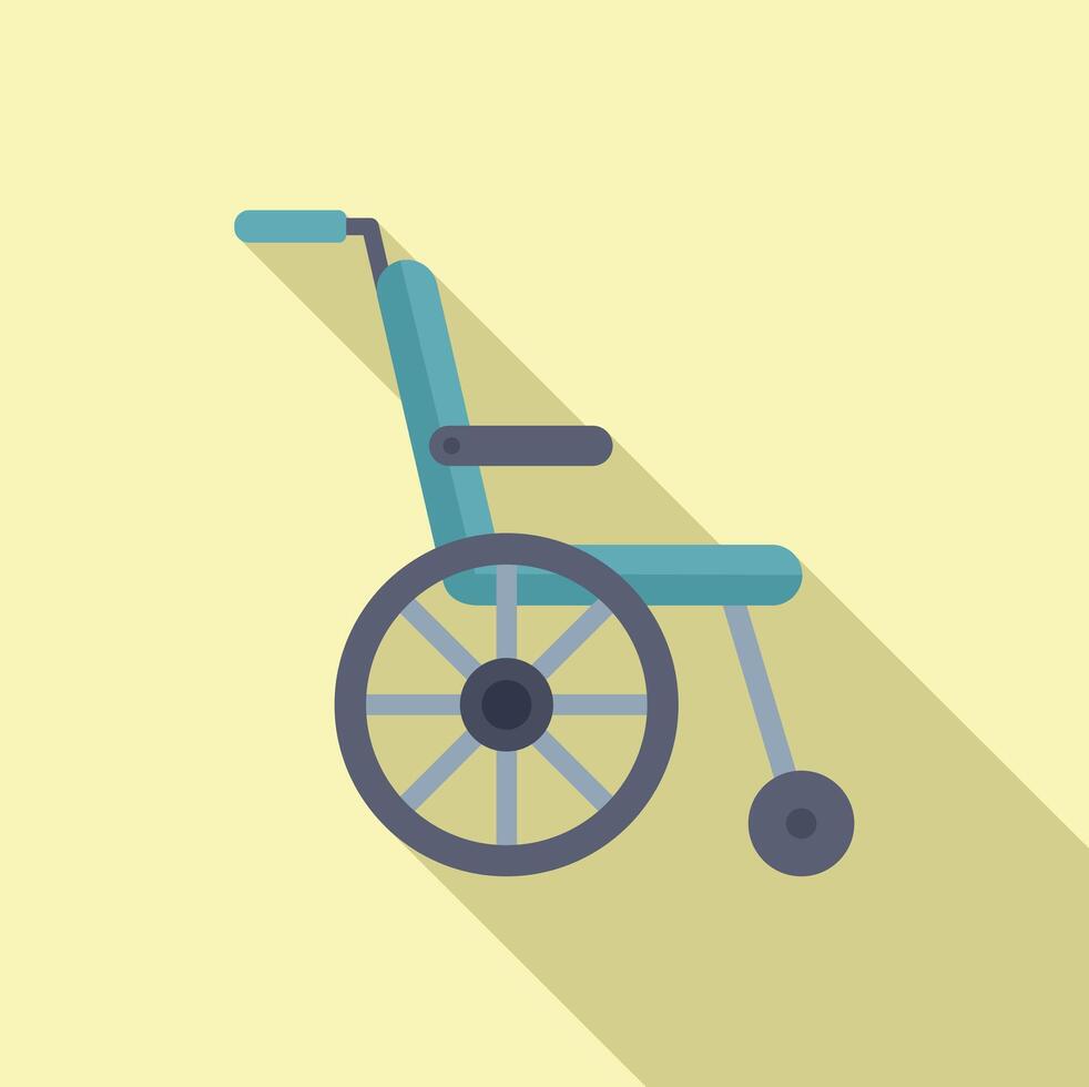 sjukhus rullstol ikon platt vektor. bäst patient försäkring vektor