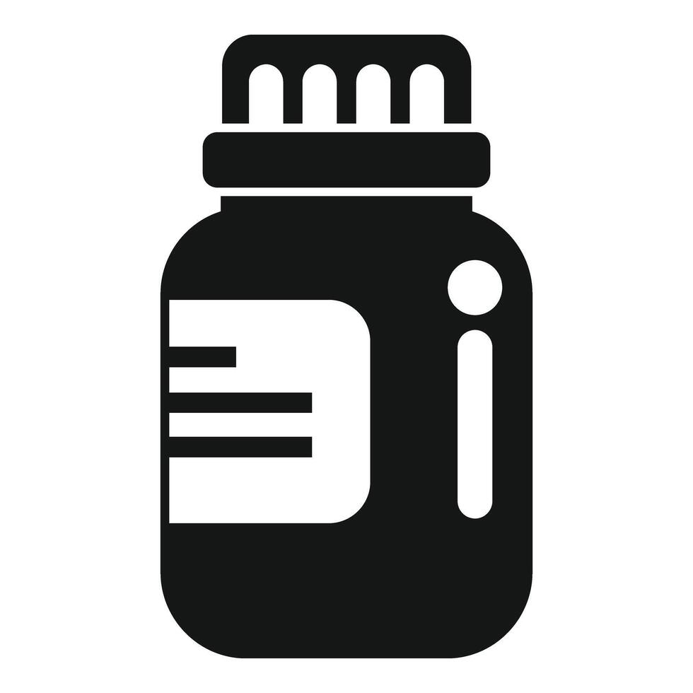 medicinsk flaska läkemedel ikon enkel vektor. vård patient friska vektor