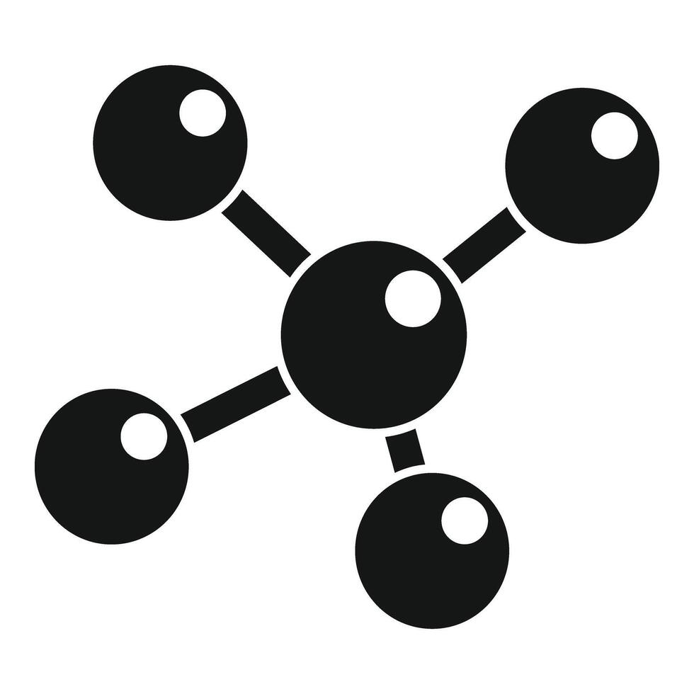 Forschung Labor Molekül Symbol einfach Vektor. Labor Ausrüstung vektor