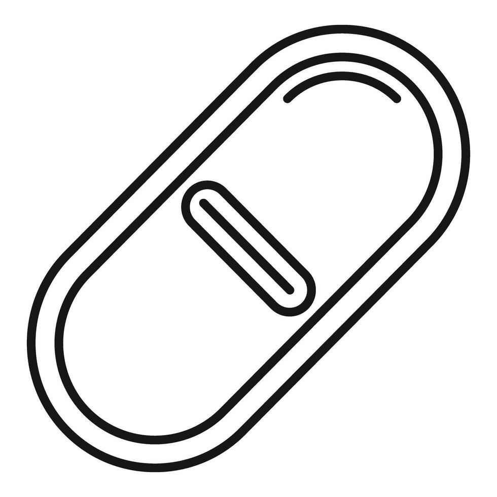 medizinisch Pille Symbol Gliederung Vektor. Schild Schuss Schutz vektor