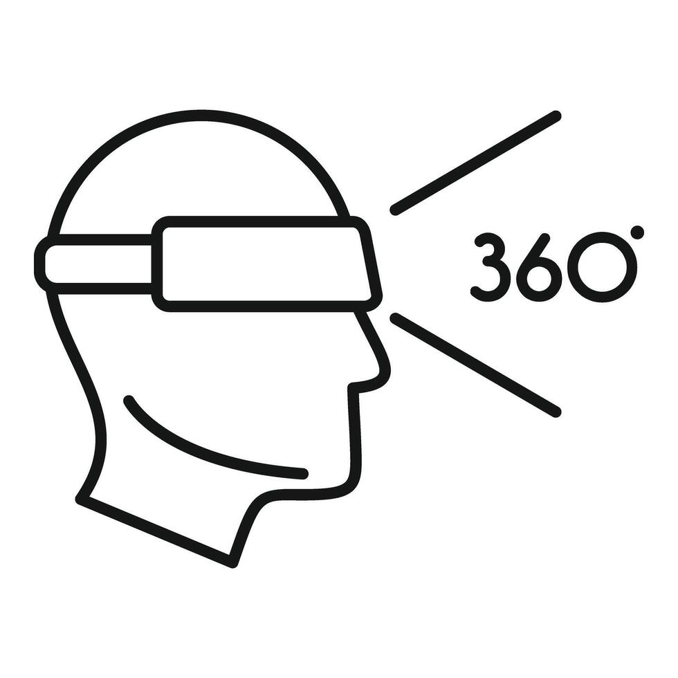 vr Headset Symbol Gliederung Vektor. minimal breit Steuerung vektor