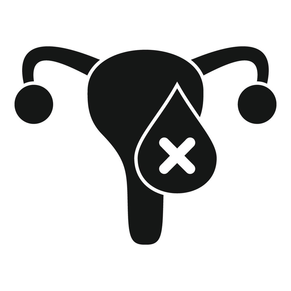 Blut Menopause Symbol einfach Vektor. weiblich Zyklus Alter vektor