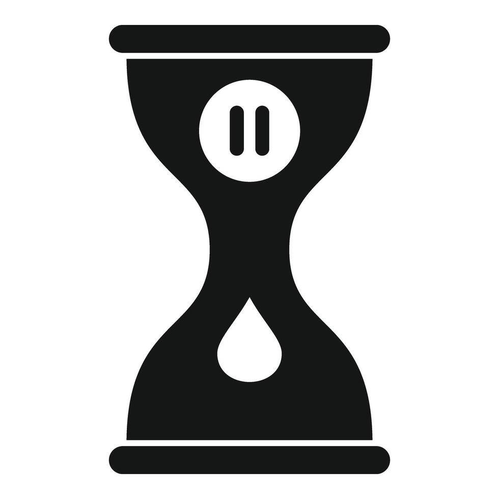 klimakteriet timglas ikon enkel vektor. fru förändra liv vektor