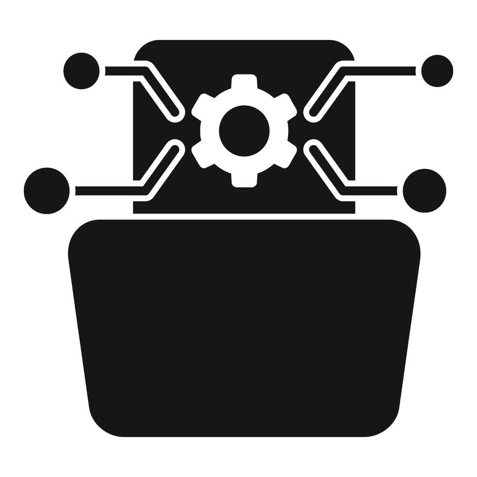 Mappe Technik Spezifikation Symbol einfach Vektor. technisch Überblick vektor