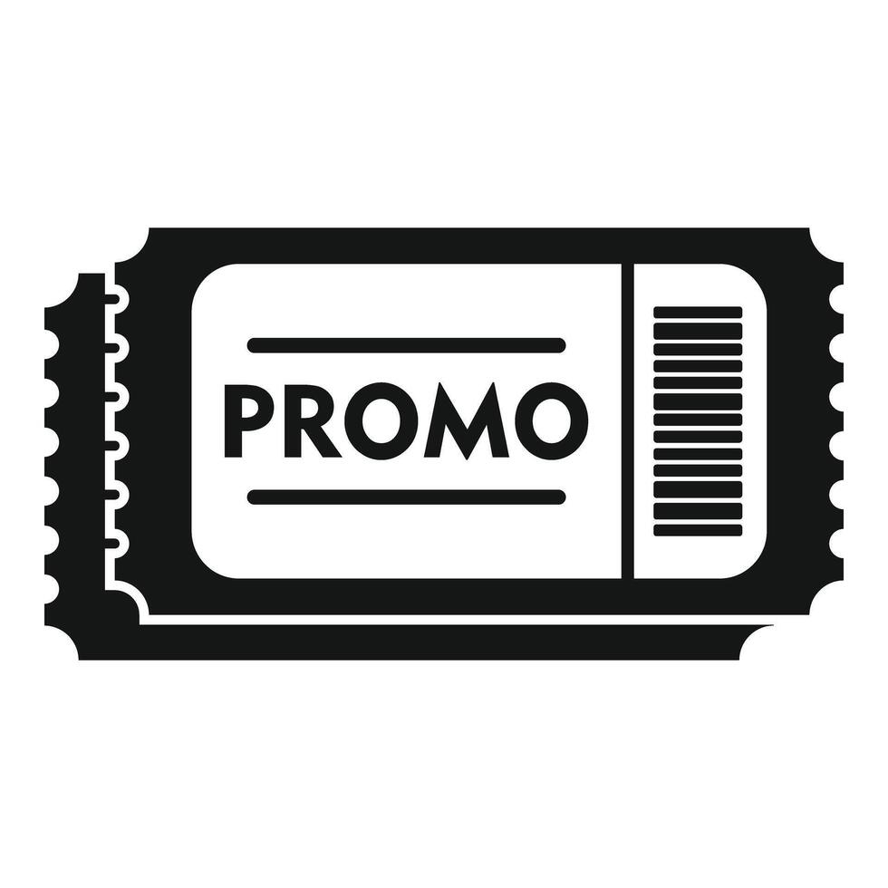 promo voucher ikon enkel vektor. befordran märka försäljning vektor